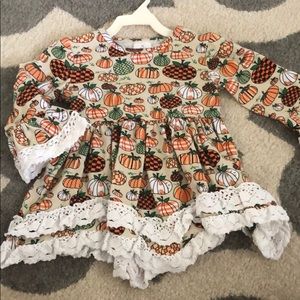 Boutique Fall pumpkins tunic 2T